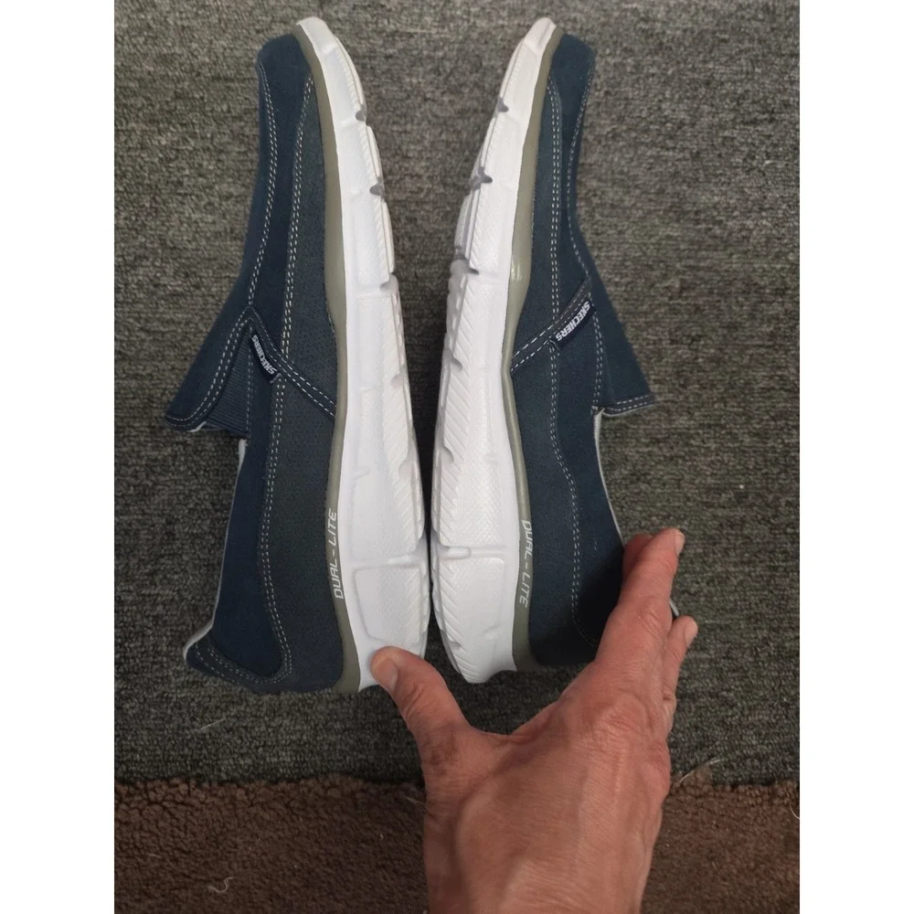 Men's Sketchers Dual Lite Slip On Loafers  Blue Sz 10.5 Worn Once